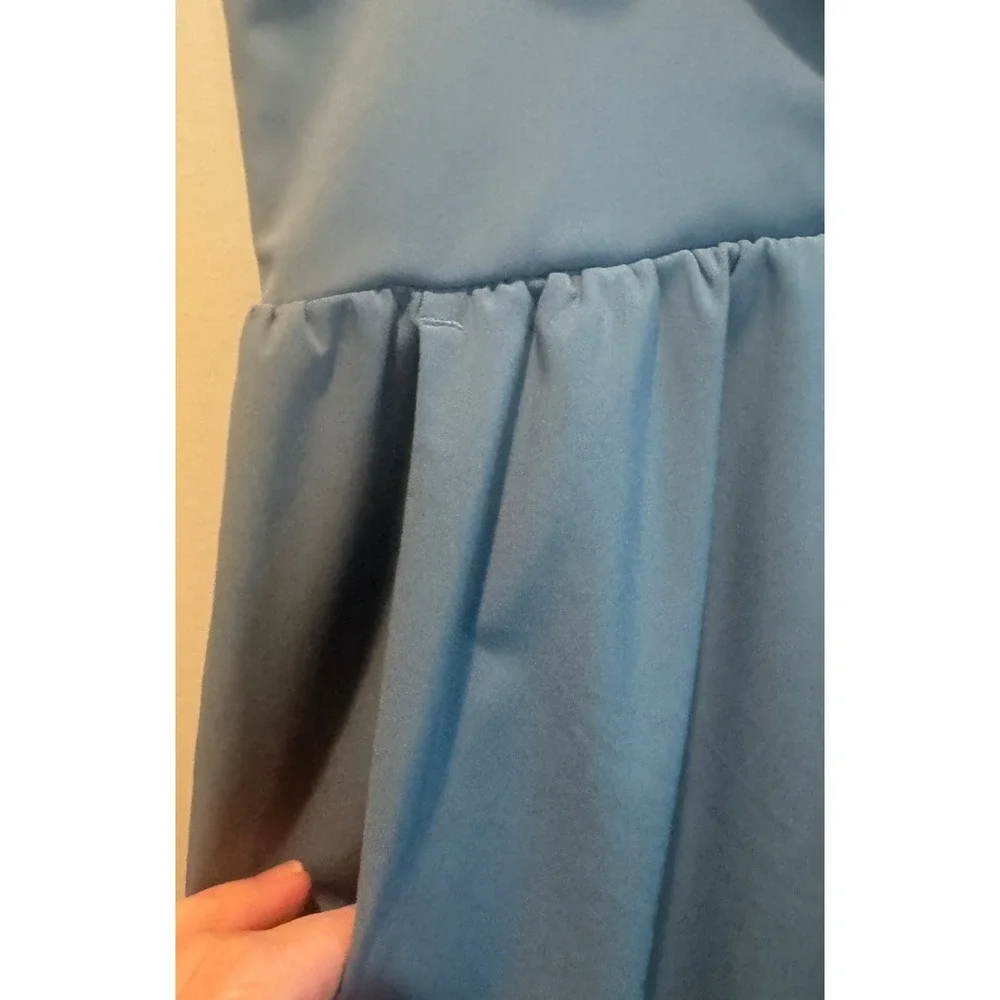 Halara Womens Teal Breezeful Crossover High Waist Crop Wide Leg Pants Large